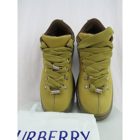 BURBERRY TREK BEIGE NUBUCK LEATHER LACE HIKING BOOTS SHOES EU 37.5 US 7.5 $1K - Picture 7 of 15